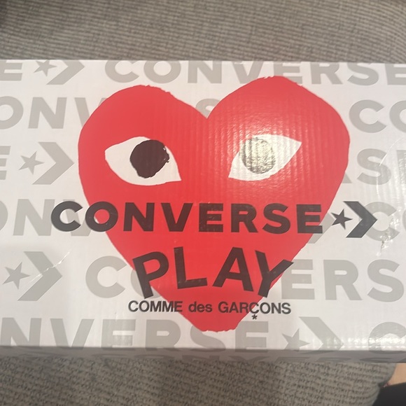 Converse CDG Black and White Sneakers unisex men’s 7, women’s 9 - Picture 7 of 8